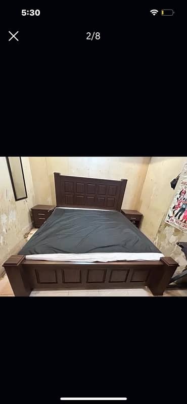 bed dressing side tables almari h 1 year used h 1