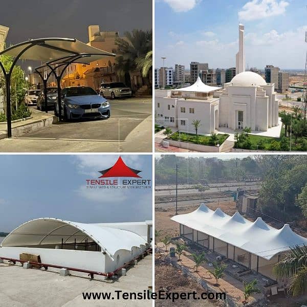 Tensile Car/ Parking Sheds | Pool Shed |Wall Shed | PVC Fabric Tensil 6