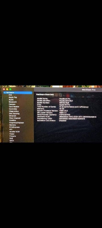 MacBook M1 Pro 2021 16GB 512GB 16 Inch MK183 5