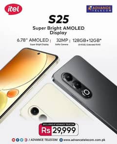 ITEL S25 6+6 12GB/128GB BOX PACK 1 YR WARRANTY PTA APPROVED