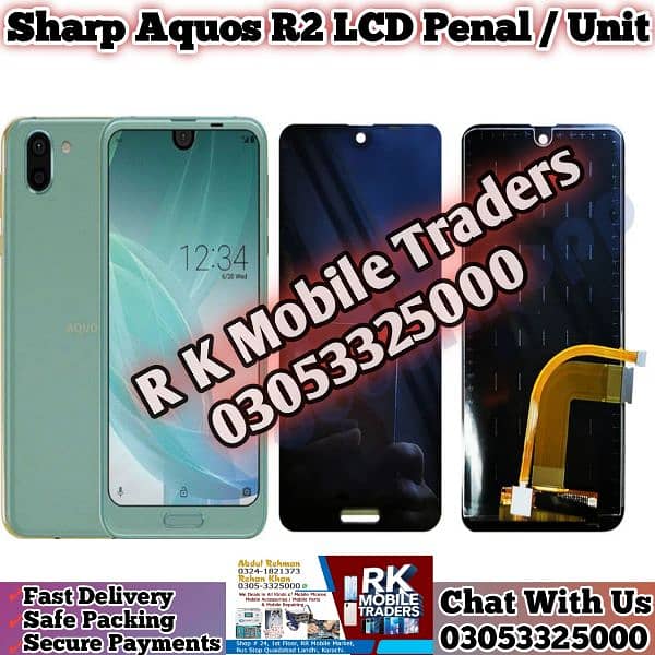 Sharp Aquos R3 Touch Oca Glass Original, R2, R3 R5 Touch Penal Avail 7