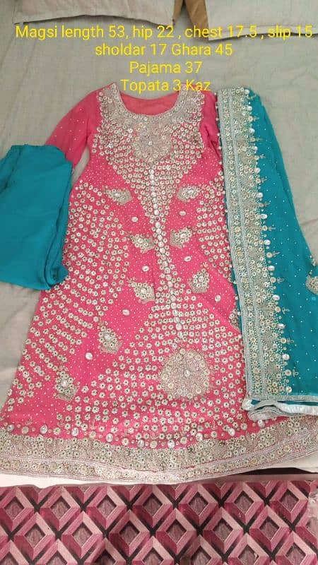 barat and walima dresses urgent sale lehnga 5000 maxi 3500 3