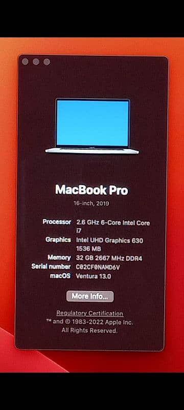 MacBook Pro 2019 16 Inch Core i9 32GB / 64GB Ram 4GB / 8GB Graphics 1