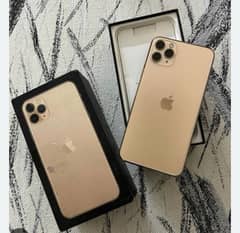 iphone 11 promax pta approvede phone And box gold colour