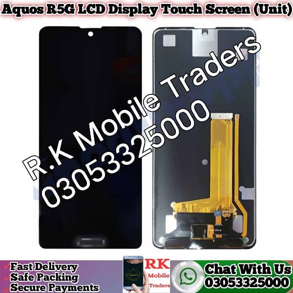 Aquos R2, R3, R5, Mobiles / Touch Glass / Penal / Back Glass / Battery 10