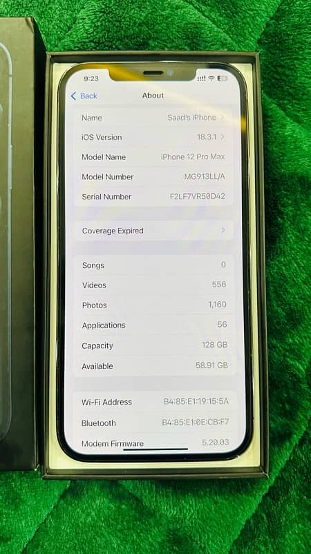 iphone 12 pro max 128gb pta 4