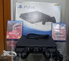 PS4 Slim 500GB with Box and games