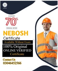 Nebosh Certificate Available