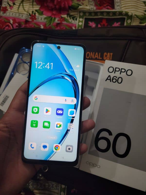 Oppo A60 Mobil 8/256 Complete Box 7 Month Warranty Contact 03027897026 6