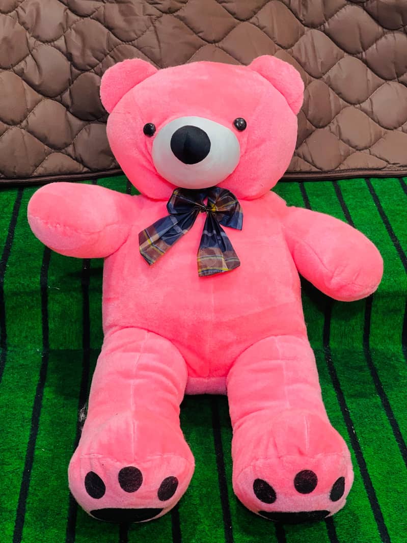 Giant teddy bear, pink teddy, plush toy, stuffed animal, soft toy, cu 1