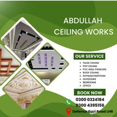 Fency Ceiling,False Ceiling,Gypsum partition,2 by 2 ceiling