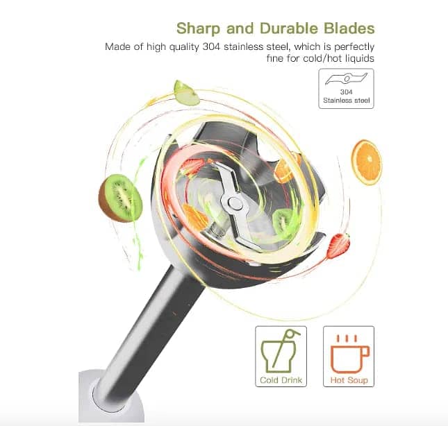 5-in-1 Hand Blender Stainless Steel 1000 W Mixer, Turbo Function5-in- 1