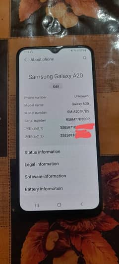 Samsung Galaxy A20 3.32 Open Repair Ni h charger sath h box ni hai