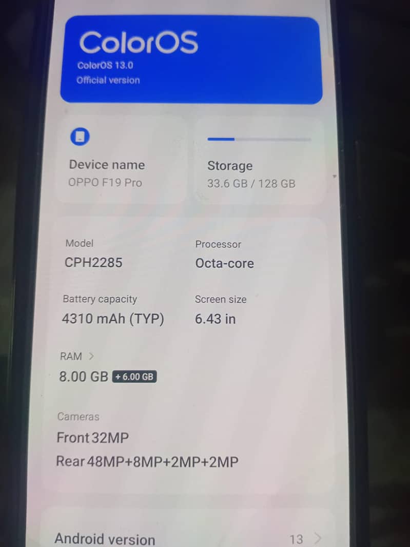 OPPO F19 Pro 8/128 (10/10 condition) 3