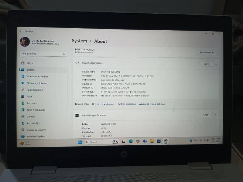 HP ProBook G5 Core i5 8th Generation 2