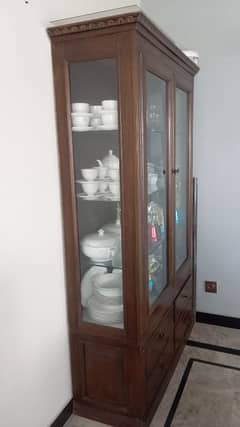 dining table and wooden cabinet