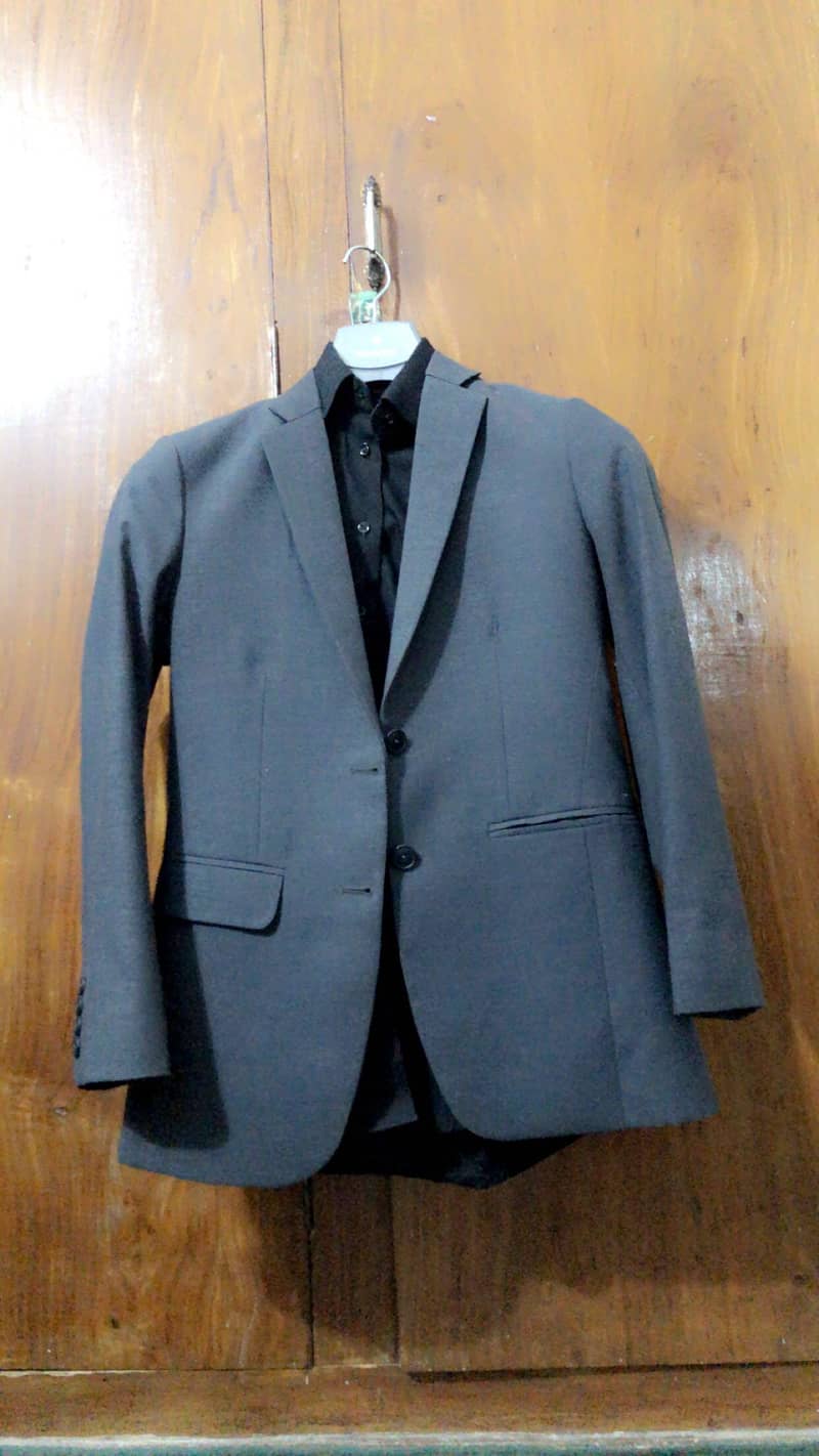 Stylish 2pc ladies pent coat suit 5