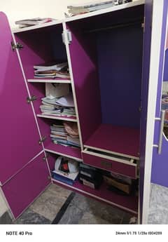 bunk bed with cupboard