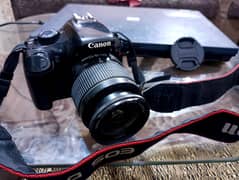 Canon 1100D with 18-55mm lens video supported