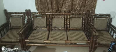 sofa set & glass tabile side tabile