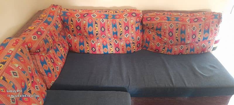 six seater l shape sofa 10/8condition price negotiable 3