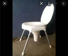 1x Perfect Washroom Chair Best for Elders Non Rust Commode Chair,