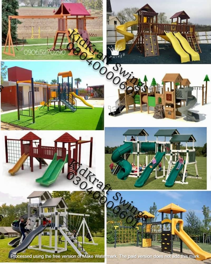 Slide, Swings, Kids rides, jhula, Spring rider, jungle gym, indoor set 1