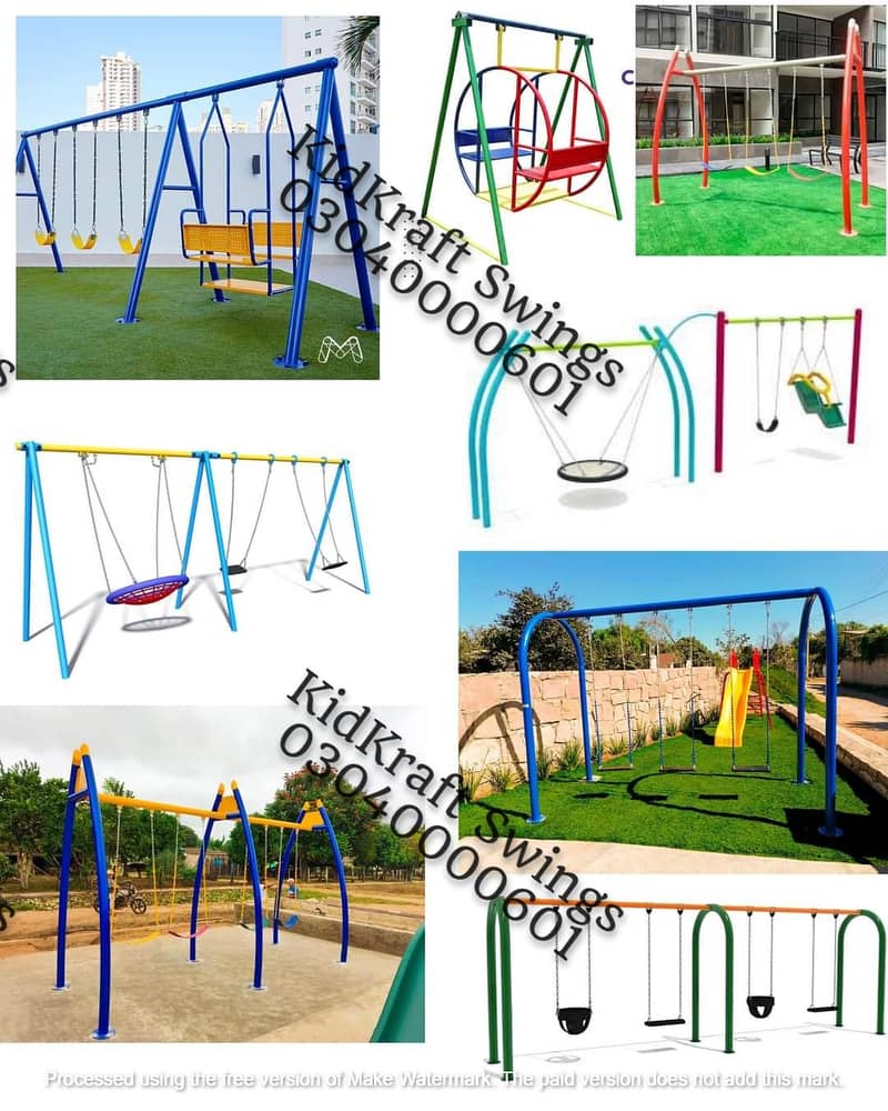 Slide, Swings, Kids rides, jhula, Spring rider, jungle gym, indoor set 4