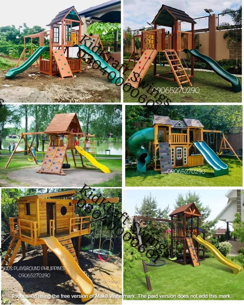 Slide, Swings, Kids rides, jhula, Spring rider, jungle gym, indoor set 5