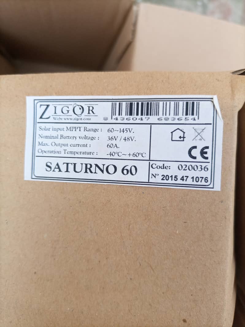 Zigor Solar MPPT Charge Controller 60 Amperes Made in Spain 0