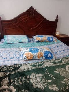 wooden double bed for sale