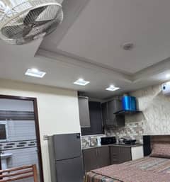 Studio Fully Furnished Flat Available For Rent In Sector E Quaid Black Bahria Town Lahore