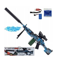 Rifle Automatic Machine Gun Gel BBs Huge Magazine