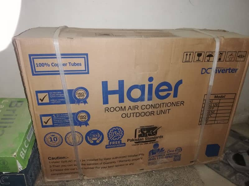 Haier 1 Ton Ac daba packed rakha hua hai 10 month se 0