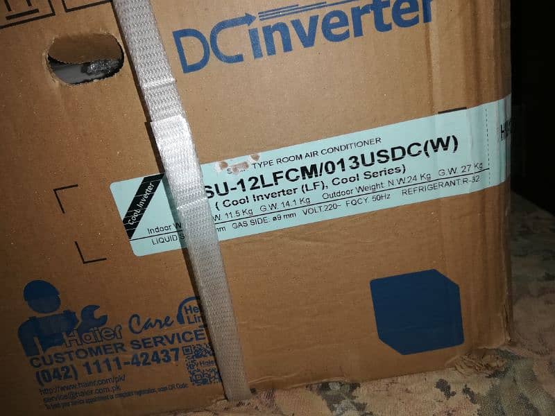 Haier 1 Ton Ac daba packed rakha hua hai 10 month se 2