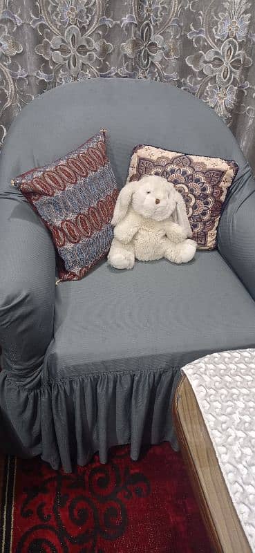 3 seater (3,2,1) sofa cover available  for sale in the colour brown 2