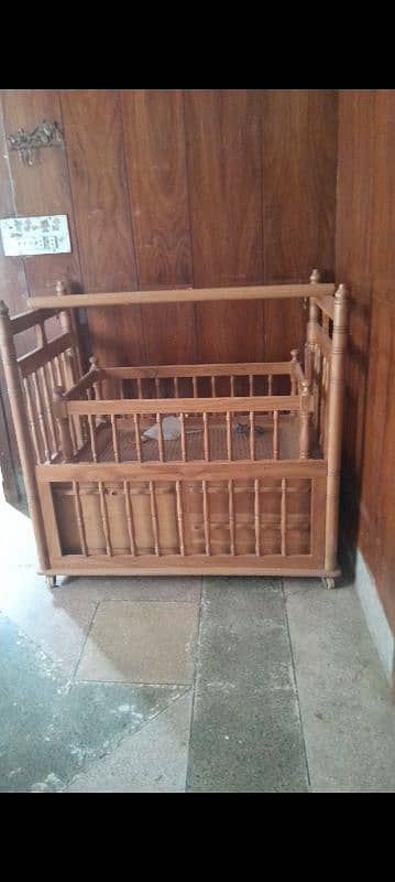 Baby Wooden Cradle 0