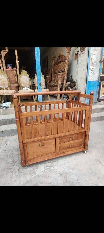 Baby Wooden Cradle 1