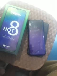 infinix hot 8 4gb 64gb with box and charger