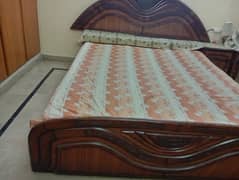 Bed with mattress, Side Tables and Dressing Table