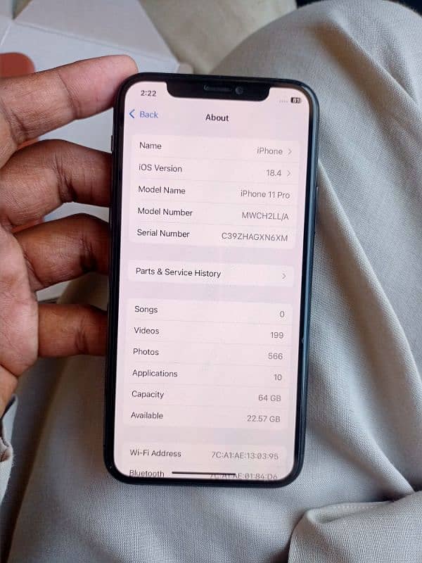 iphone 11 pro battery health 78% 64gb non pta 1