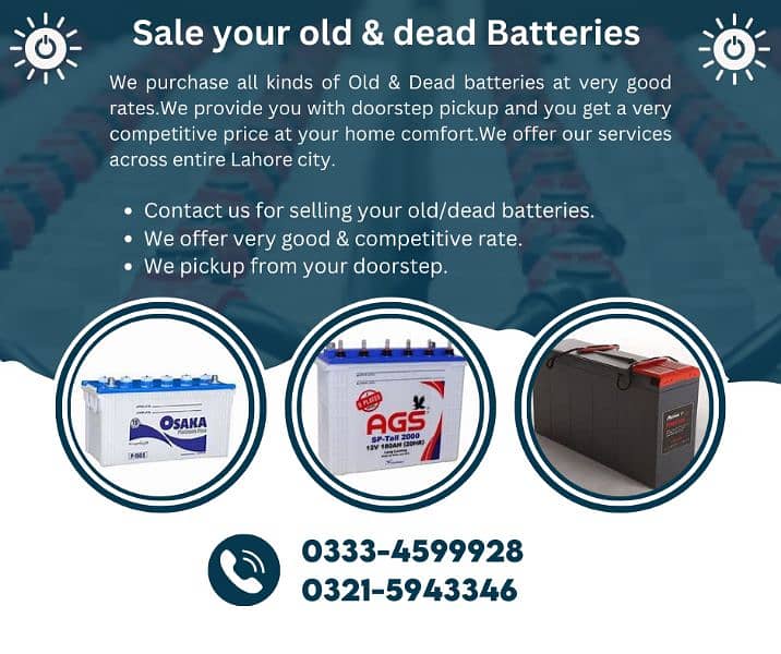 Sell your Old/used battery at good rates 0