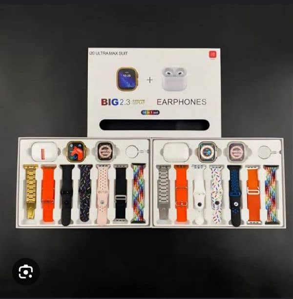 i20 ultra 7 in 1 Smart watch With Earbuds 1