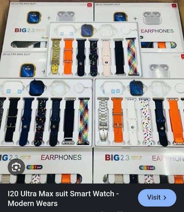 i20 ultra 7 in 1 Smart watch With Earbuds 2