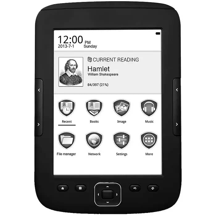 eBook reader with backlight, memory card and touch screen 0