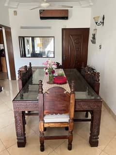 wooden dining table