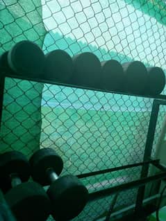 dumbbells and hexa bar