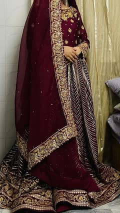 Elegant Maroon Bridal/Party Wear Lehenga – Brand New