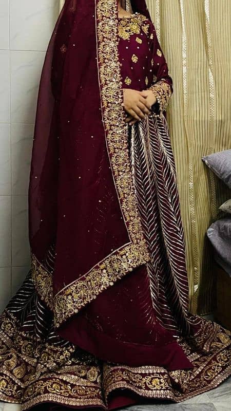 Elegant Maroon Bridal/Party Wear Lehenga – Brand New 0