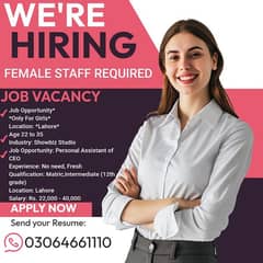 Female Staff Required | Jobs | for Females urgently